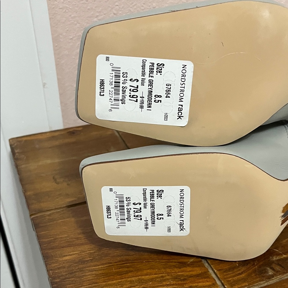 Sam Edelman Light Gray Heeled Boots - Picture 5 of 7